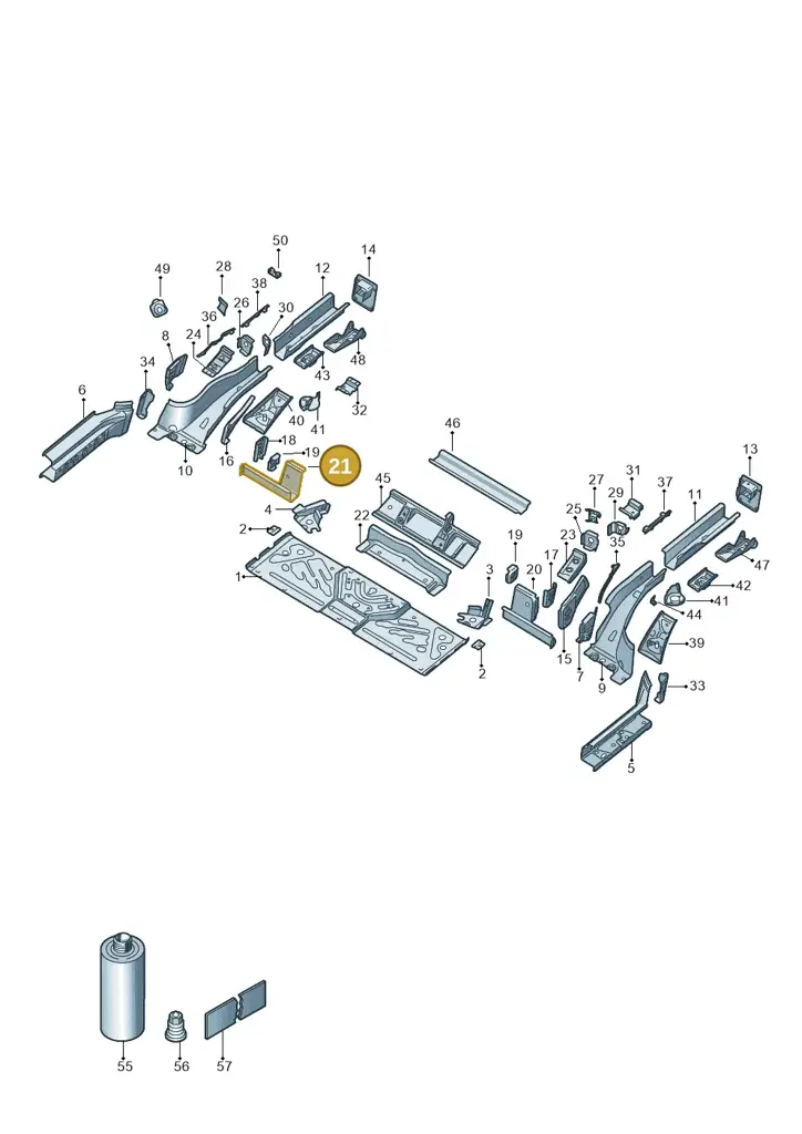 1EA803346 — Volkswagen ID.UNYX (2024-) diagram 11a803020, position 21