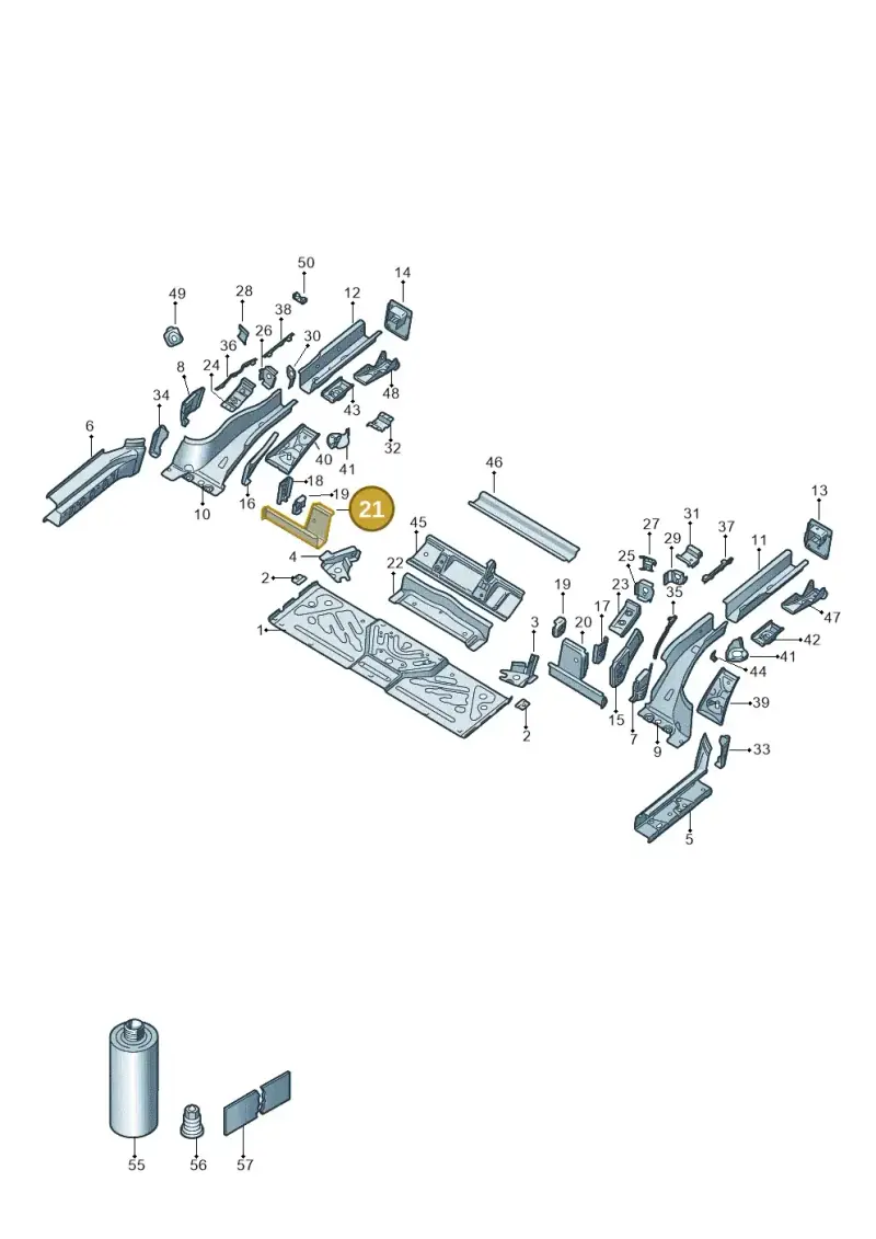1EA803346 — Volkswagen ID.UNYX (2024-) diagram 11a803020, position 21
