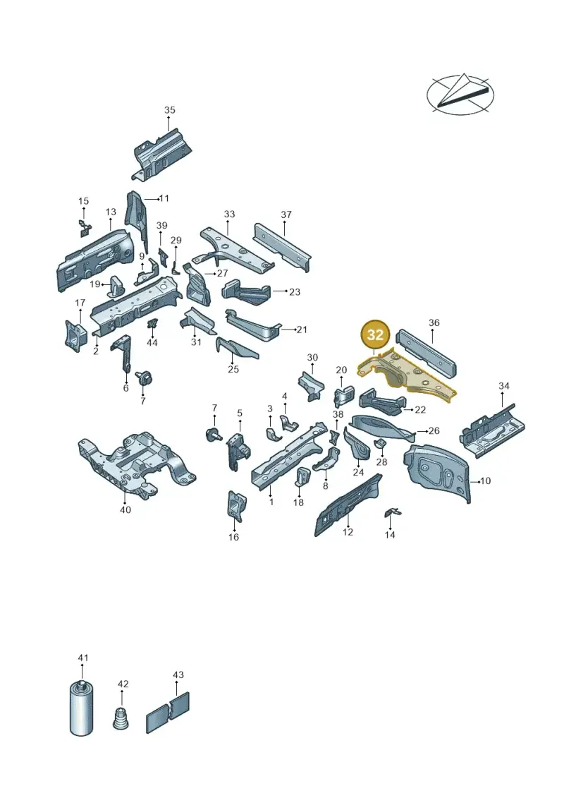 1EA803351E — Volkswagen ID.4 Pro (2020-2023) diagram 11a803000, position 32