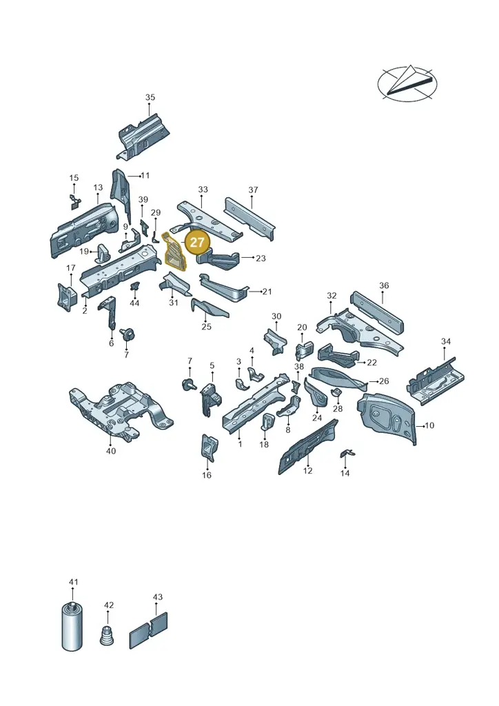 1EA803430 — Volkswagen ID.4 Pro (2020-2023) diagram 11a803000, position 27