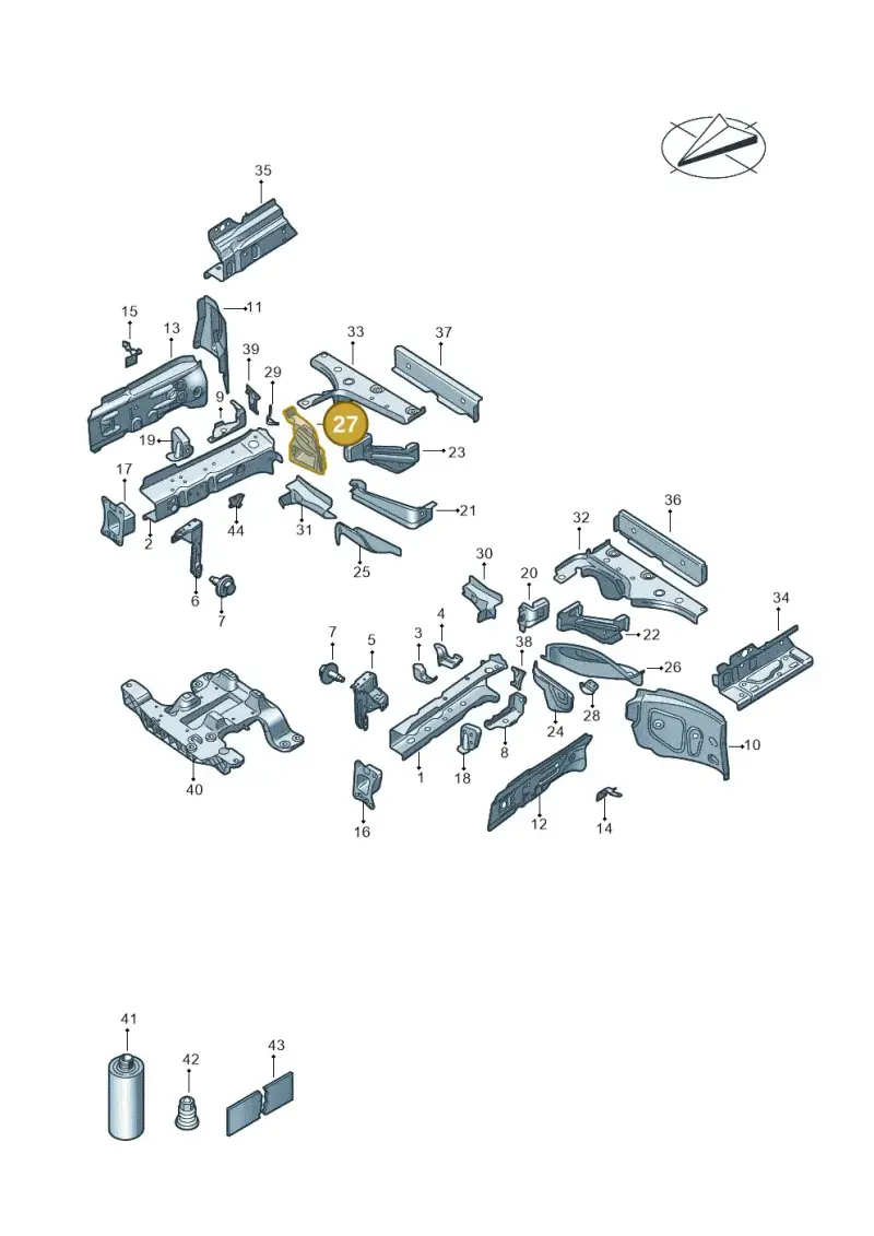1EA803430 — Volkswagen ID.4 Pro (2020-2023) diagram 11a803000, position 27