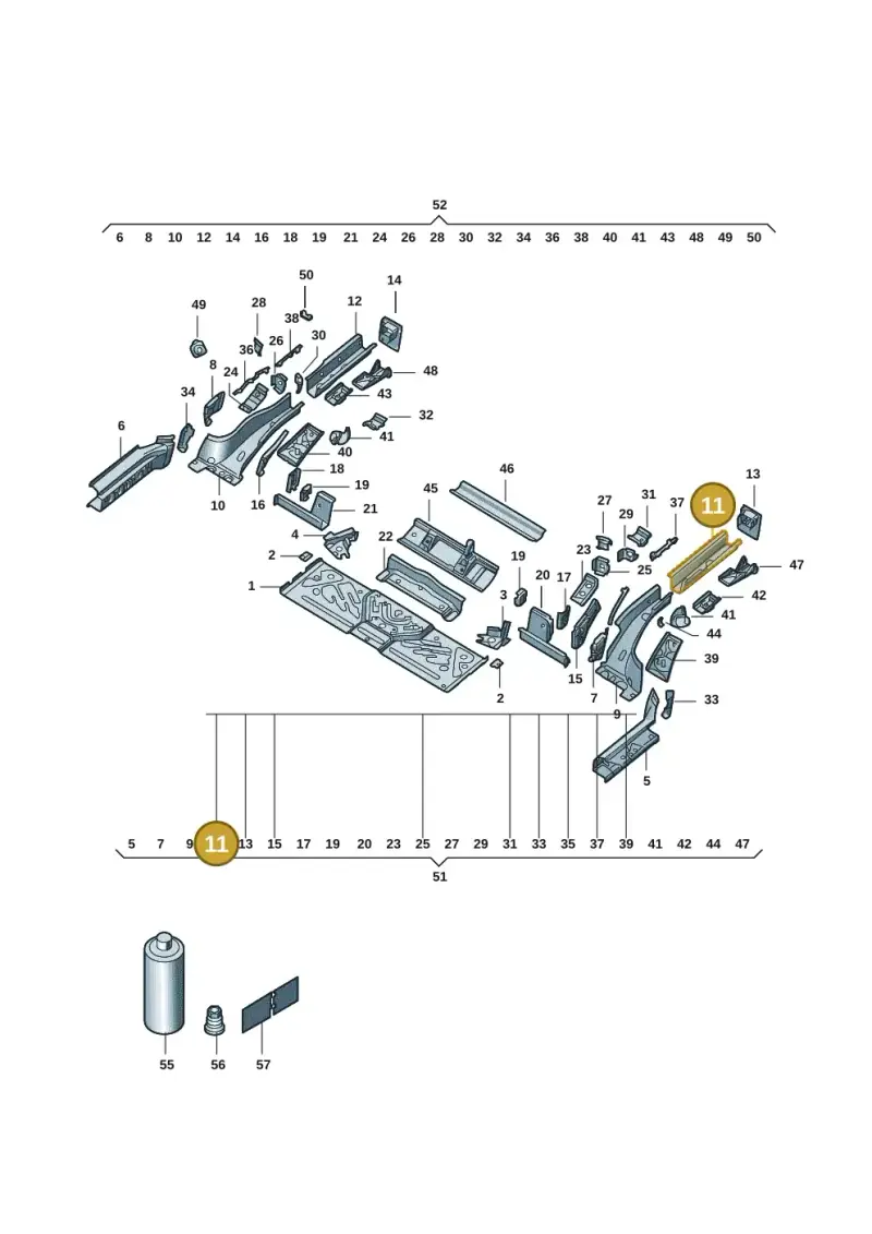 1EA803507A — Volkswagen ID.4 (2020-) diagram 11g803020, position 11