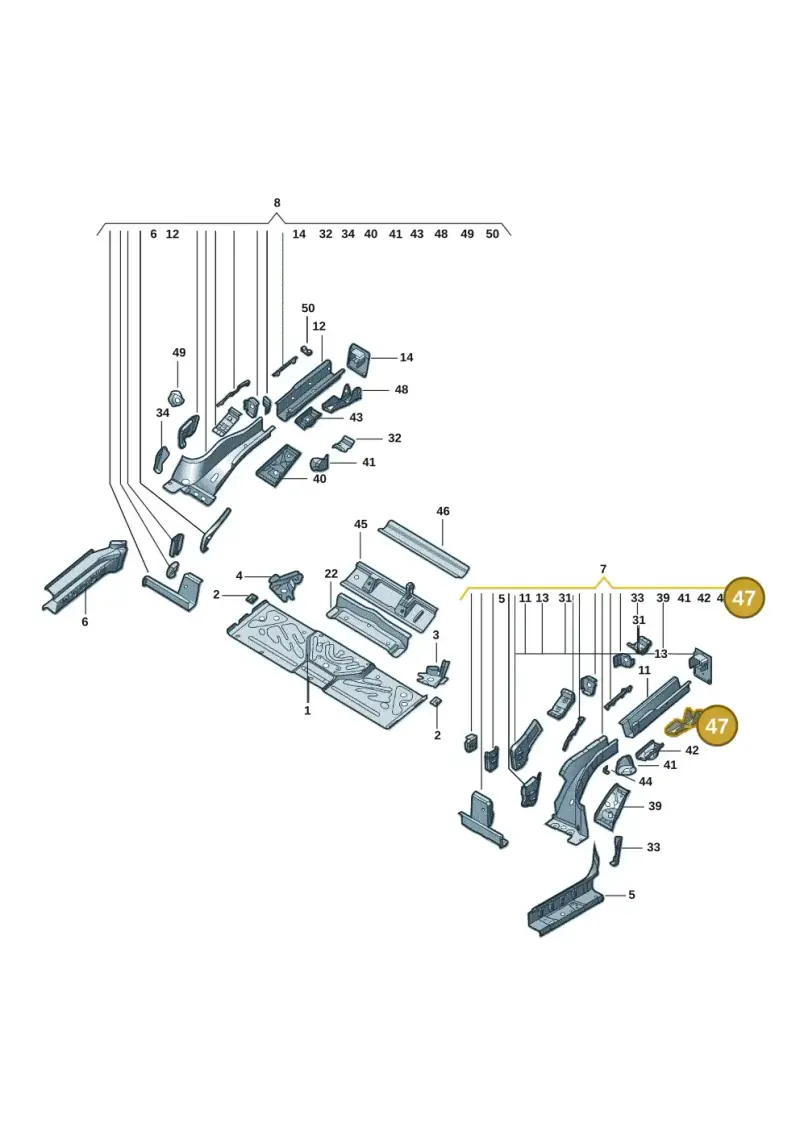 1EA803691A — Volkswagen ID.6 X (2021-) diagram 11d803020, position 47