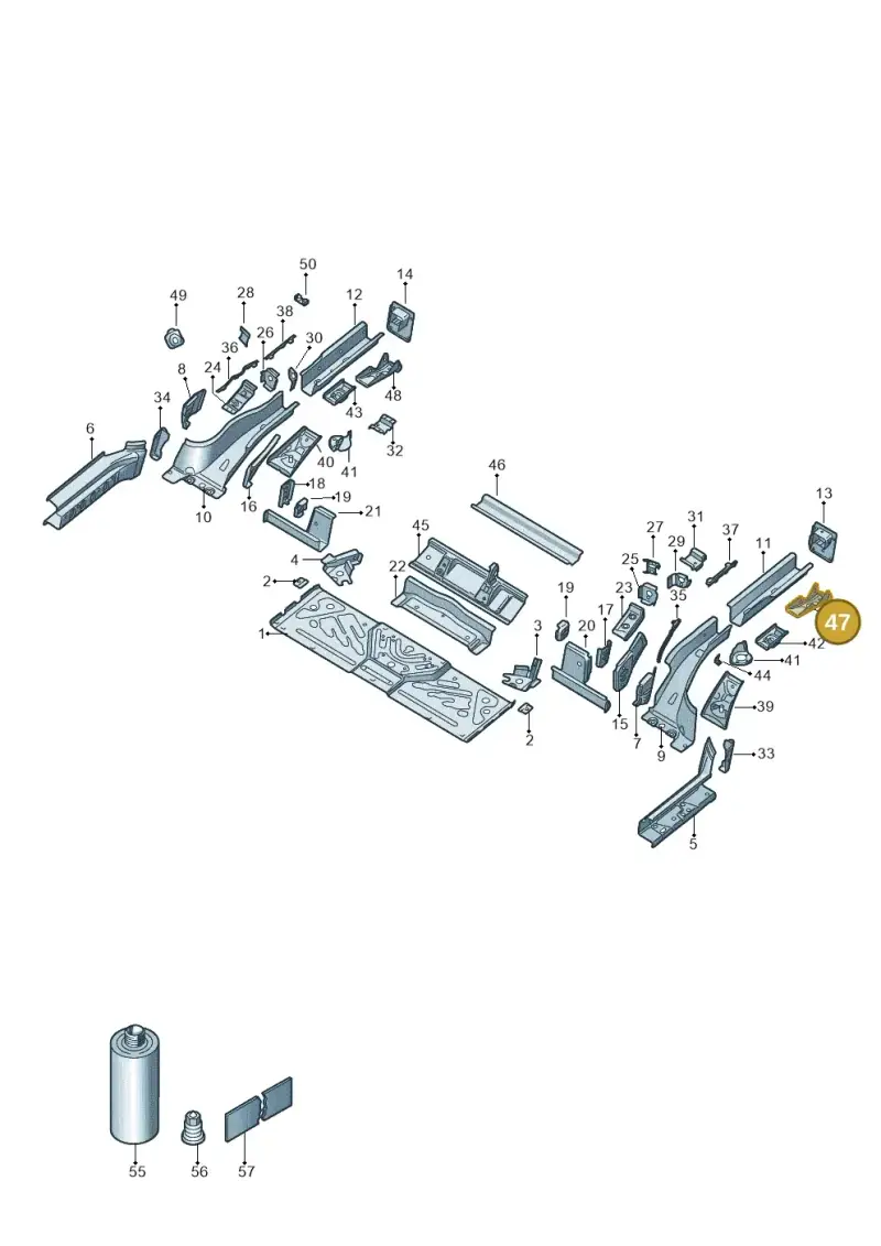1EA803691B — Volkswagen ID.4 Pro (2020-2023) diagram 11a803020, position 47