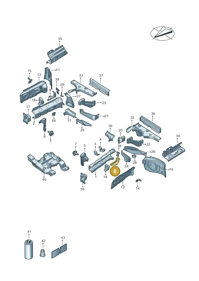 1EA803773 — Volkswagen ID.4 Pro (2020-2023) diagram 11a803000, position 8