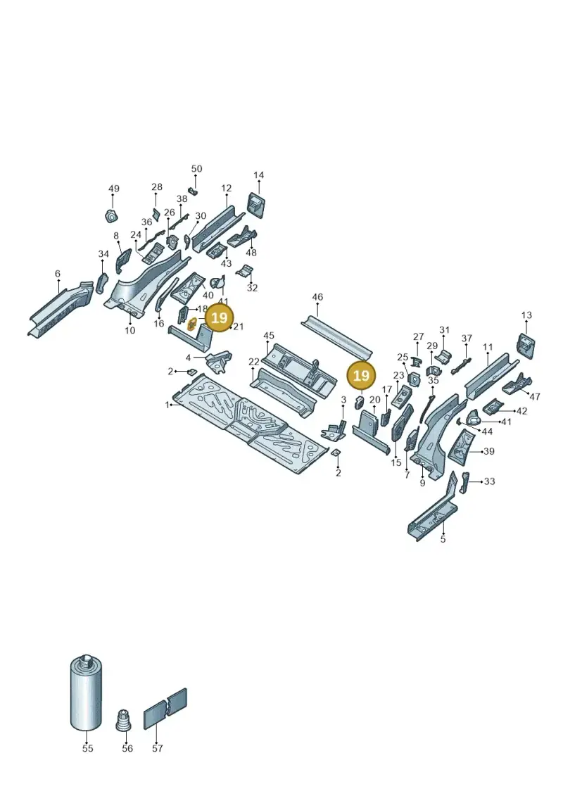 1EA803791 — Volkswagen ID.4 Pro (2020-2023) diagram 11a803020, position 19