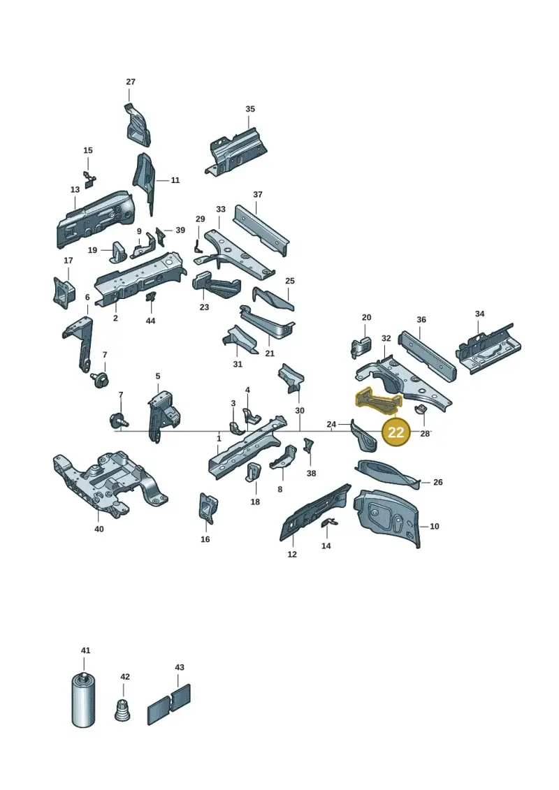 1EA803871 — Volkswagen ID.3 Pro (2019-2024) diagram 10a803000, position 22