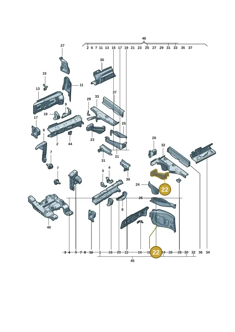 1EA803871 — Volkswagen ID.3 (2021-) diagram 10d803000, position 22