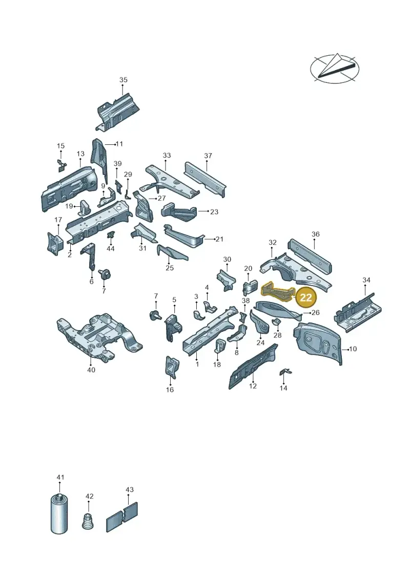 1EA803871 — Volkswagen ID.4 Pro (2020-2023) diagram 11a803000, position 22