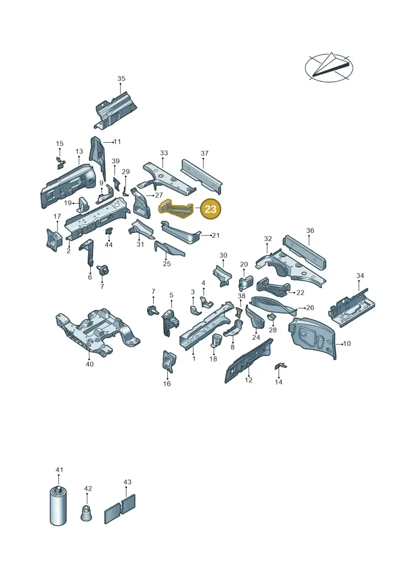 1EA803872 — Volkswagen ID.4 Pro (2020-2023) diagram 11a803000, position 23