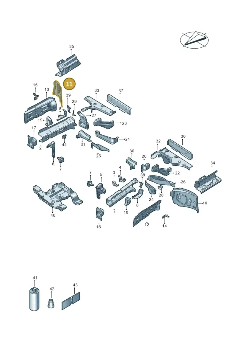 1EA804120A — Volkswagen ID.4 Pro (2020-2023) diagram 11a803000, position 11