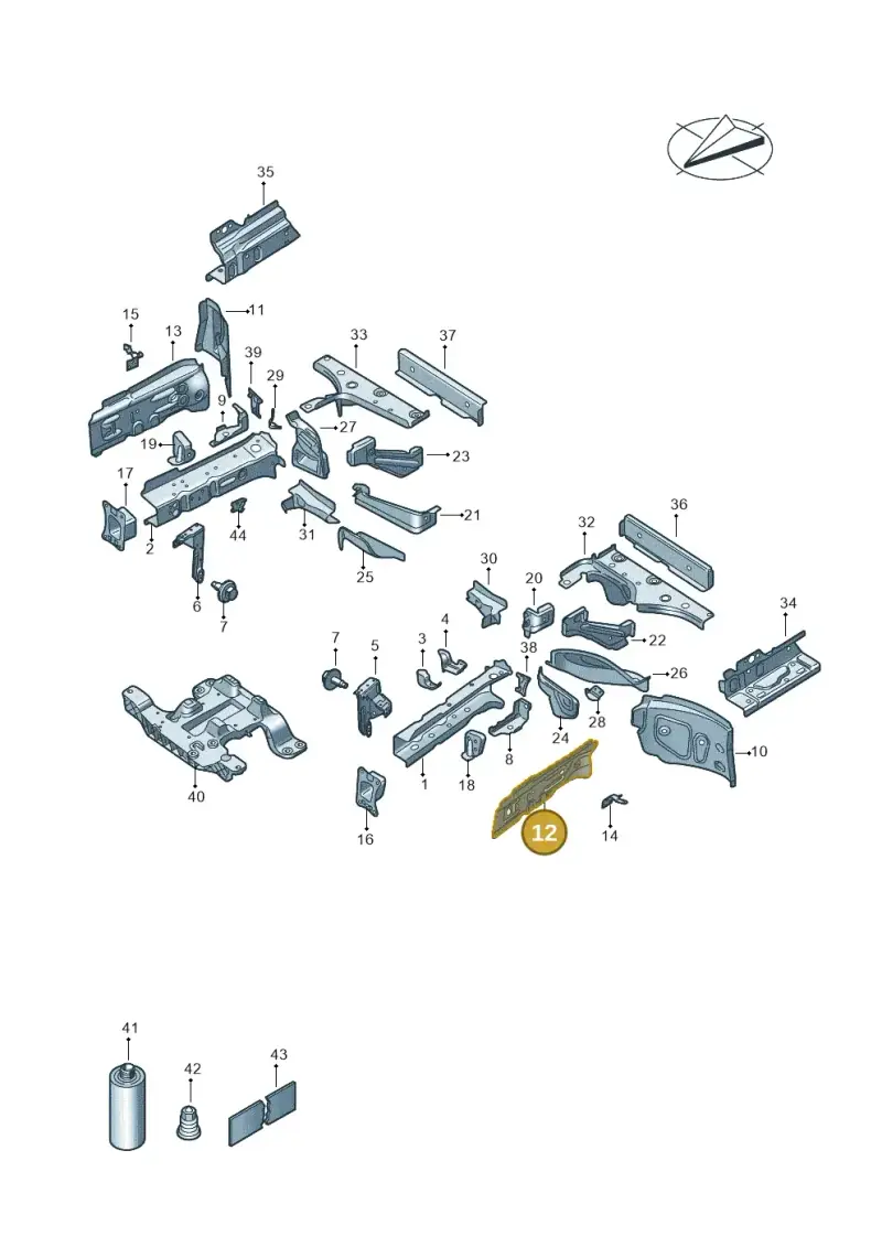 1EA804147A — Volkswagen ID.UNYX (2024-) diagram 11a803000, position 12