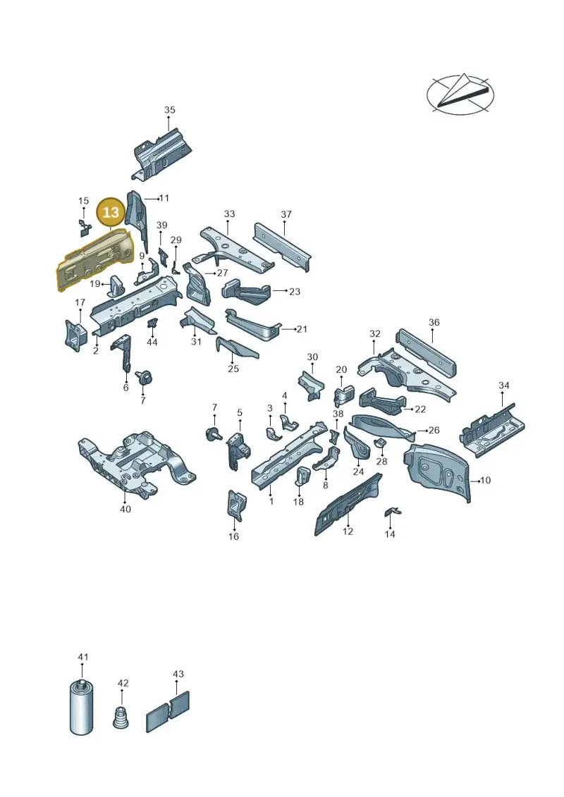1EA804148A — Volkswagen ID.4 Pro (2020-2023) diagram 11a803000, position 13