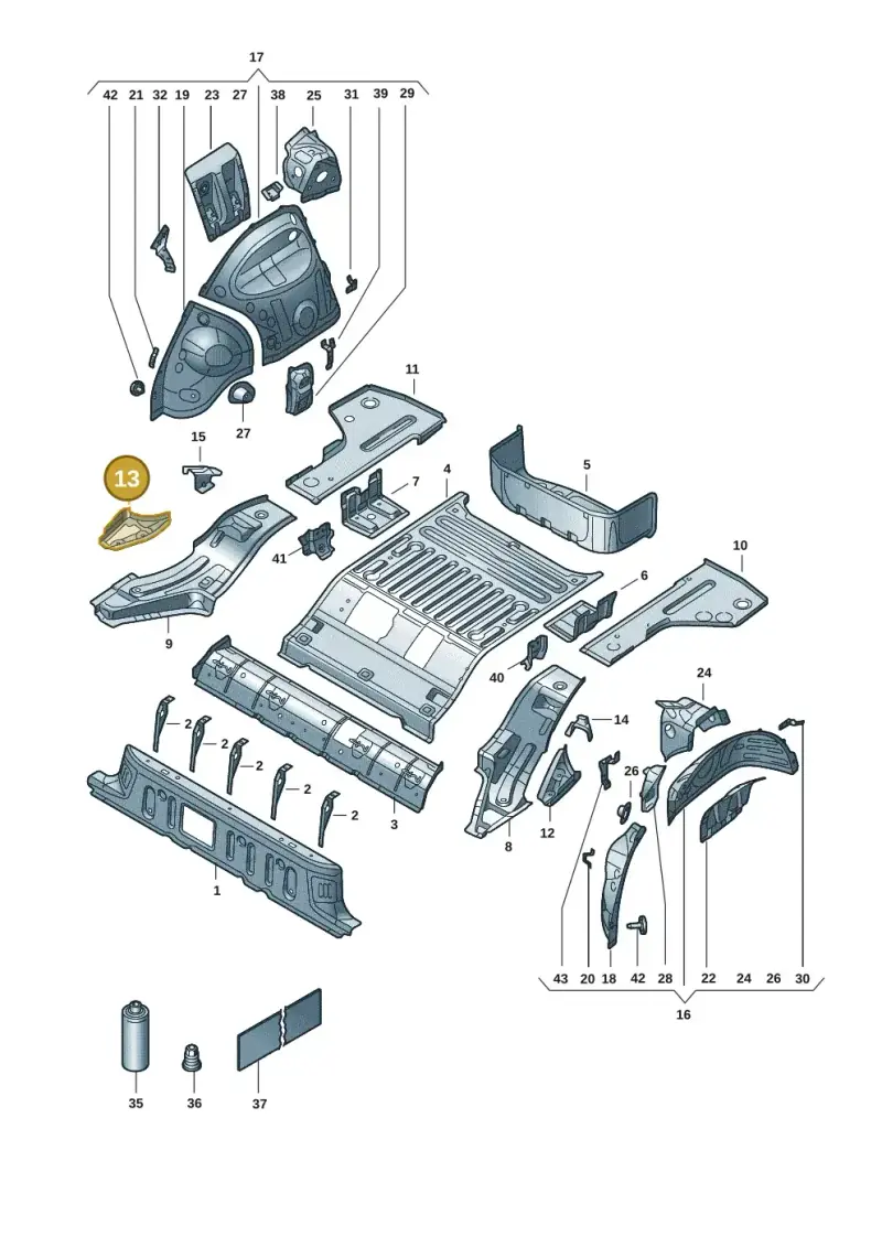 1EA804202A — Volkswagen ID.4 Pro (2020-2023) diagram 11a803015, position 13