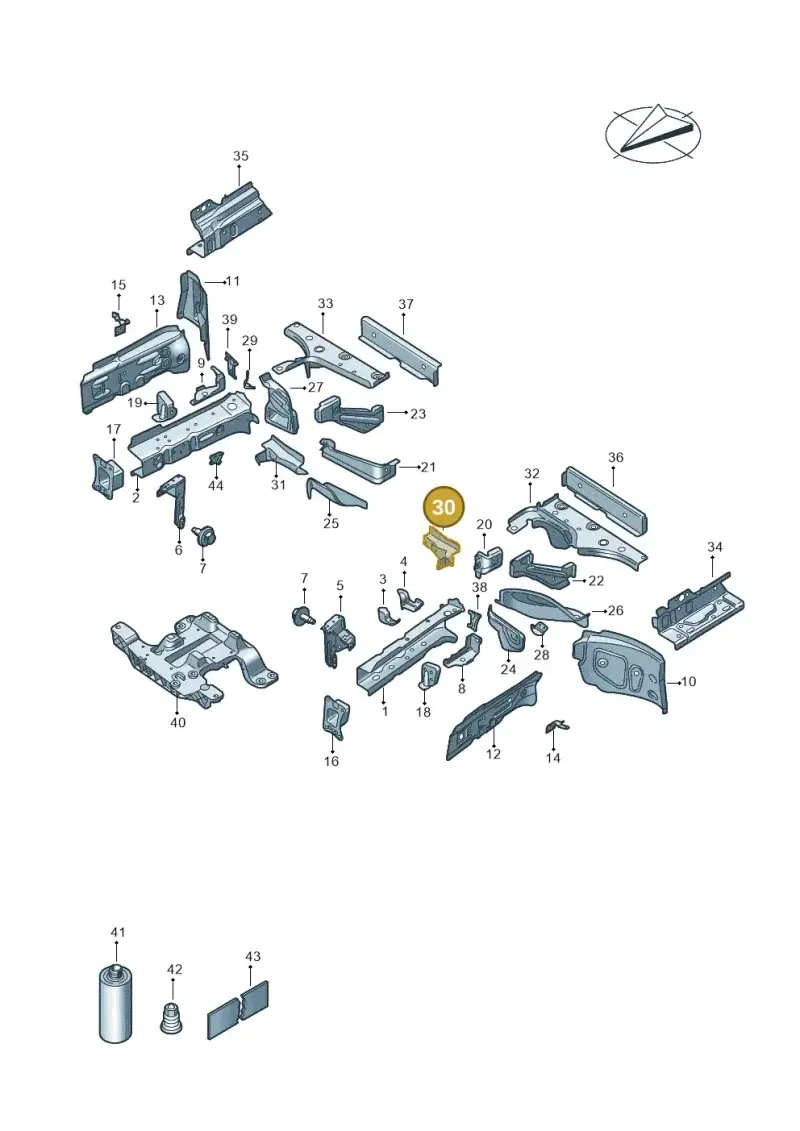 1EA804425E — Volkswagen ID.4 Pro (2020-2023) diagram 11a803000, position 30