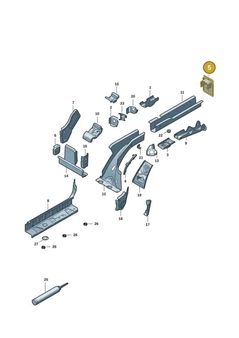 1EA804473A — Volkswagen ID.7 Limousine Pro (2023-) diagram 14b803400, position 5