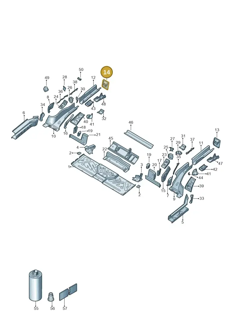 1EA804474A — Volkswagen ID.4 Pro (2020-2023) diagram 11a803020, position 14