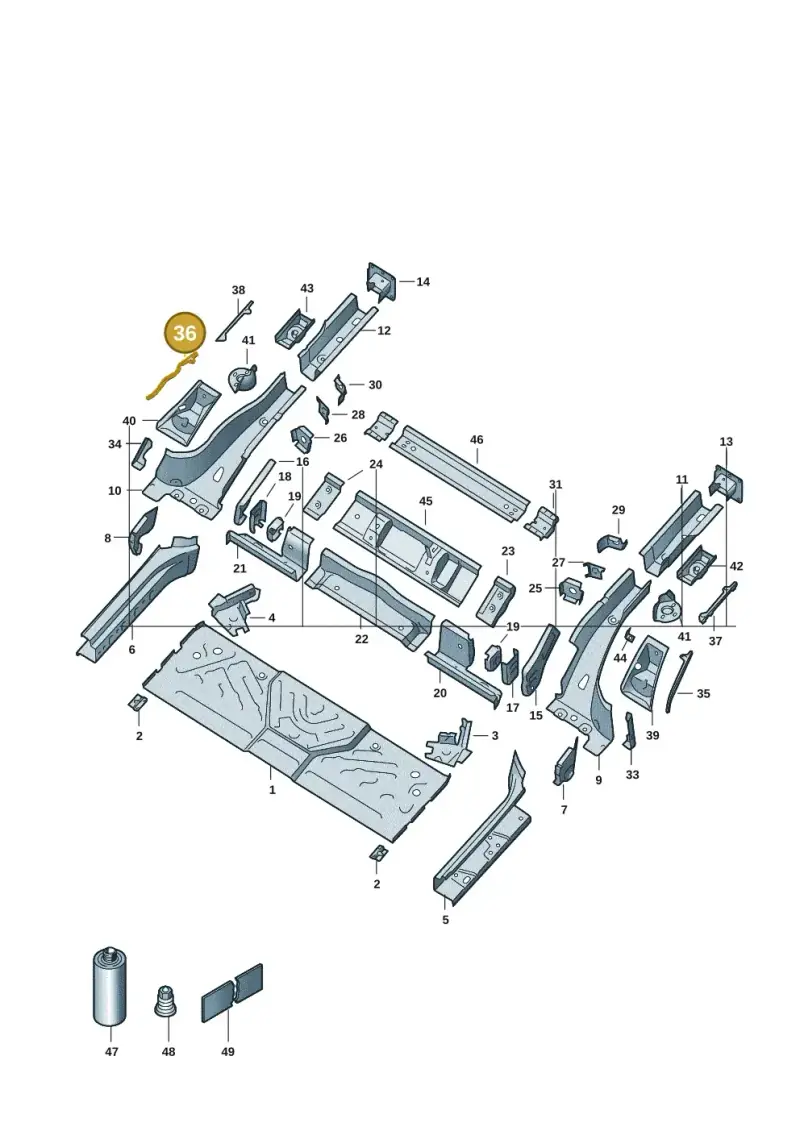1EA804536 — Volkswagen ID.3 Pro (2019-2024) diagram 10a803020, position 36