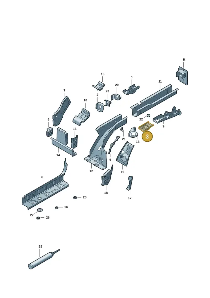 1EA804541 — Volkswagen ID.7 Limousine Pro (2023-) diagram 14b803400, position 3
