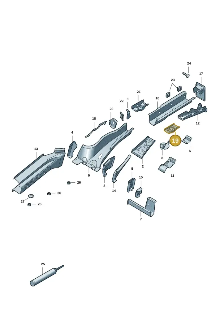 1EA804542 — Volkswagen ID.7 Limousine Pro (2023-) diagram 14b803401, position 19