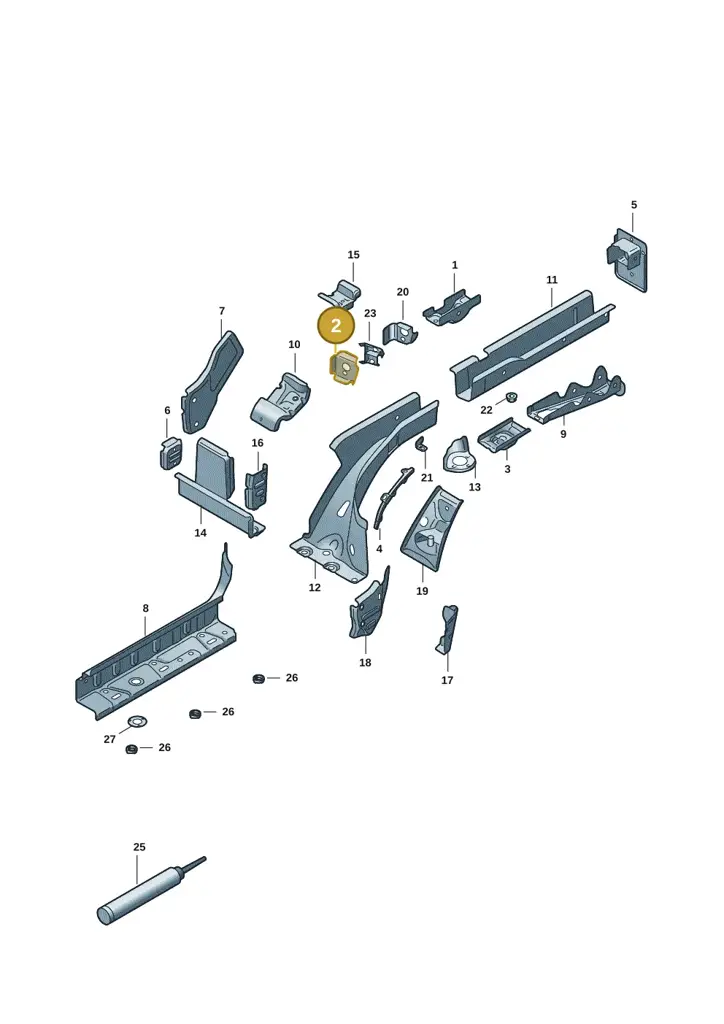 1EA804687 — Volkswagen ID.7 Limousine Pro (2023-) diagram 14b803400, position 2