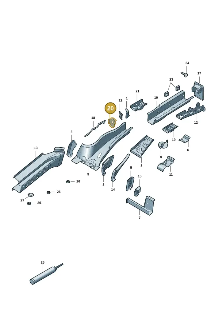 1EA804688 — Volkswagen ID.7 Limousine Pro (2023-) diagram 14b803401, position 20
