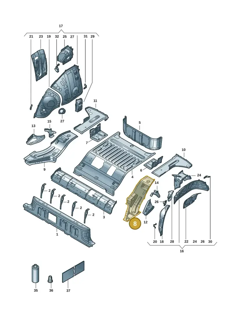 1EA804911 — Volkswagen ID.3 Pro (2019-2024) diagram 10a803015, position 8