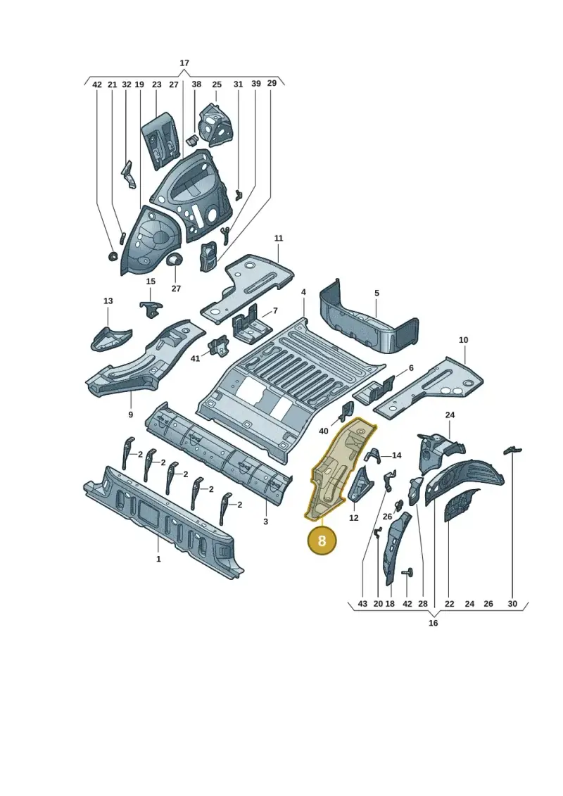 1EA804911 — Volkswagen ID.4 X (2020-) diagram 11d803015, position 8