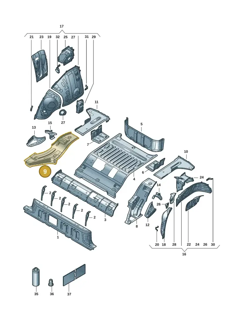 1EA804912 — Volkswagen ID.3 Pro (2019-2024) diagram 10a803015, position 9