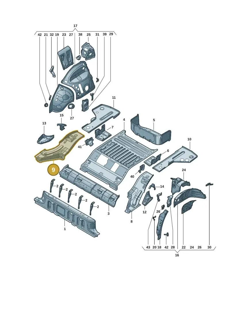 1EA804912 — Volkswagen ID.4 X (2020-) diagram 11d803015, position 9