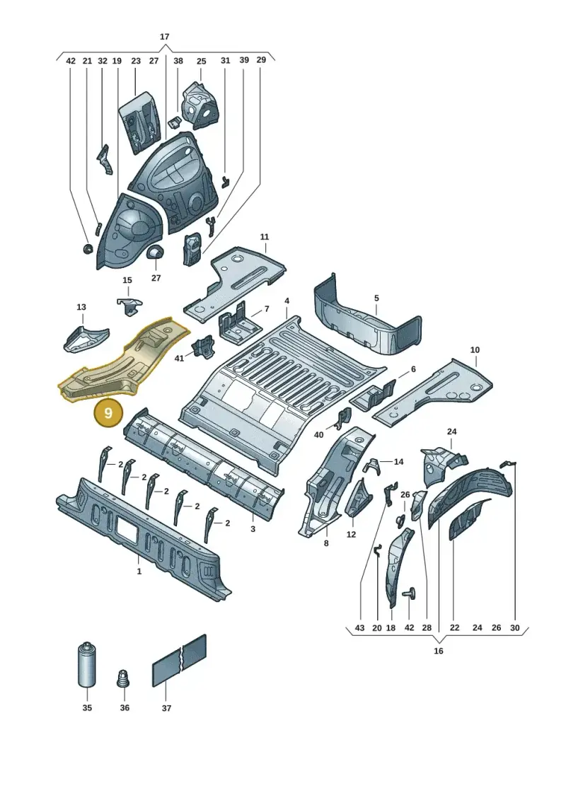 1EA804912 — Volkswagen ID.4 Pro (2020-2023) diagram 11a803015, position 9