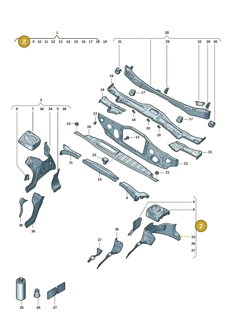1EA805115 — Volkswagen ID.3 Pro (2019-2024) diagram 10a803005, position 2