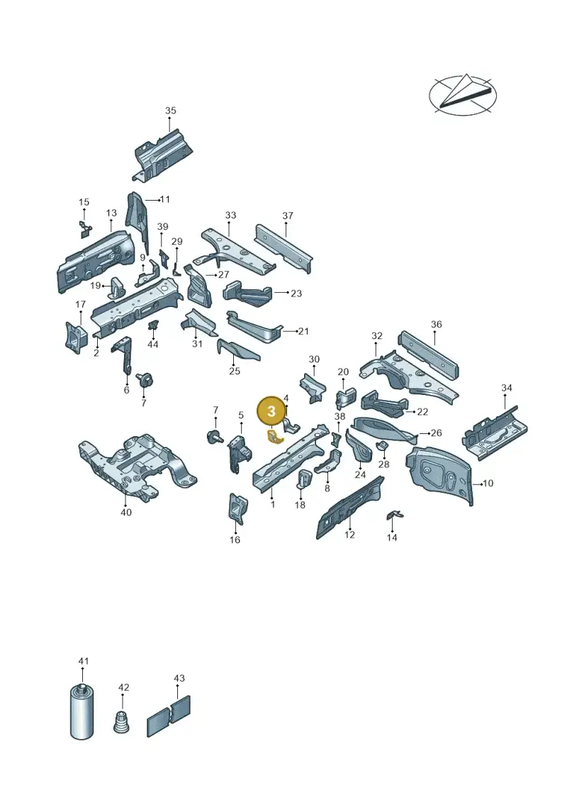 1EA805453 — Volkswagen ID.4 Pro (2020-2023) diagram 11a803000, position 3