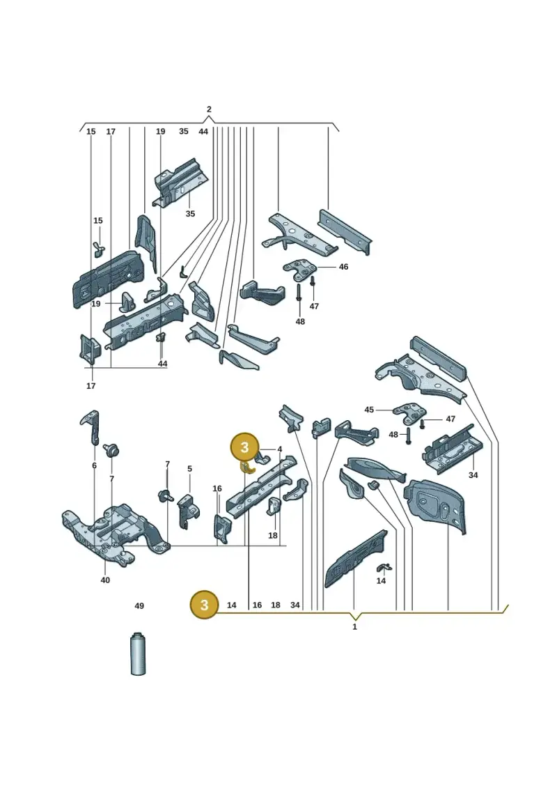 1EA805453 — Volkswagen ID.6 X (2021-) diagram 11d803000, position 3