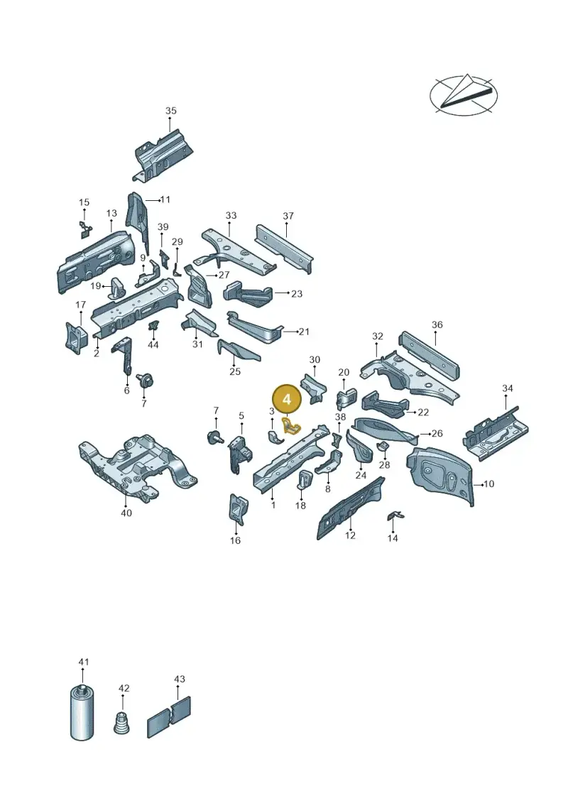 1EA805454 — Volkswagen ID.4 Pro (2020-2023) diagram 11a803000, position 4