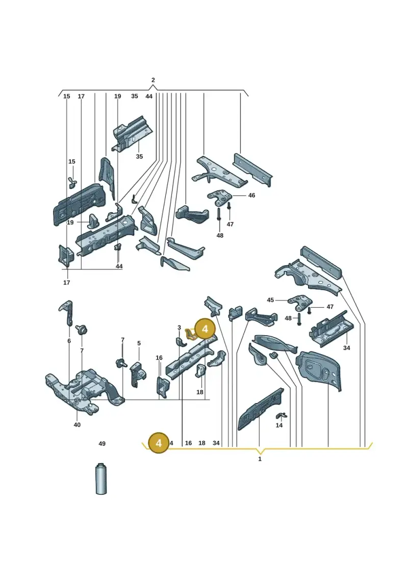 1EA805454 — Volkswagen ID.6 X (2021-) diagram 11d803000, position 4
