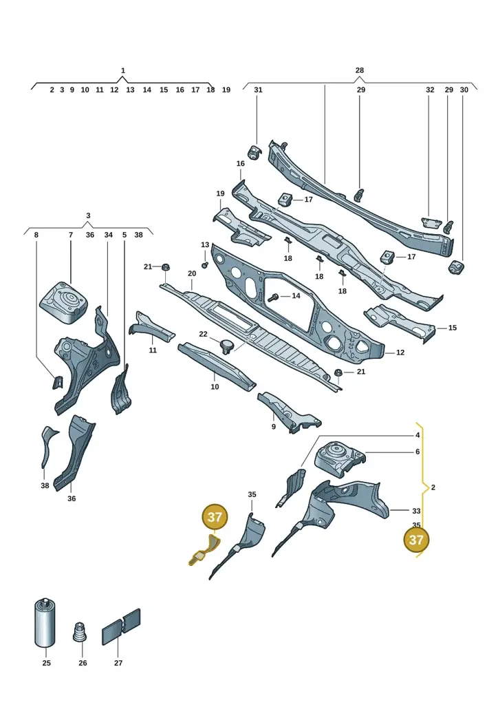 1EA806669 — Volkswagen ID.3 (2021-) diagram 10a803005, position 37