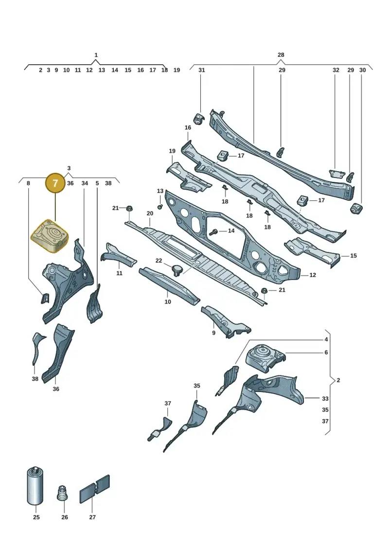 1EA809122 — Volkswagen ID.3 Pro (2019-2024) diagram 10a803005, position 7