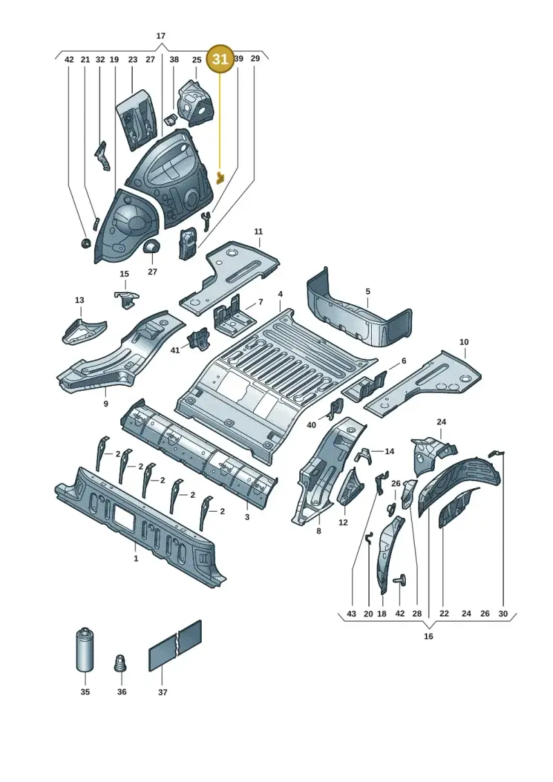 1EA813696 — Volkswagen ID.4 Pro (2020-2023) diagram 11a803015, position 31