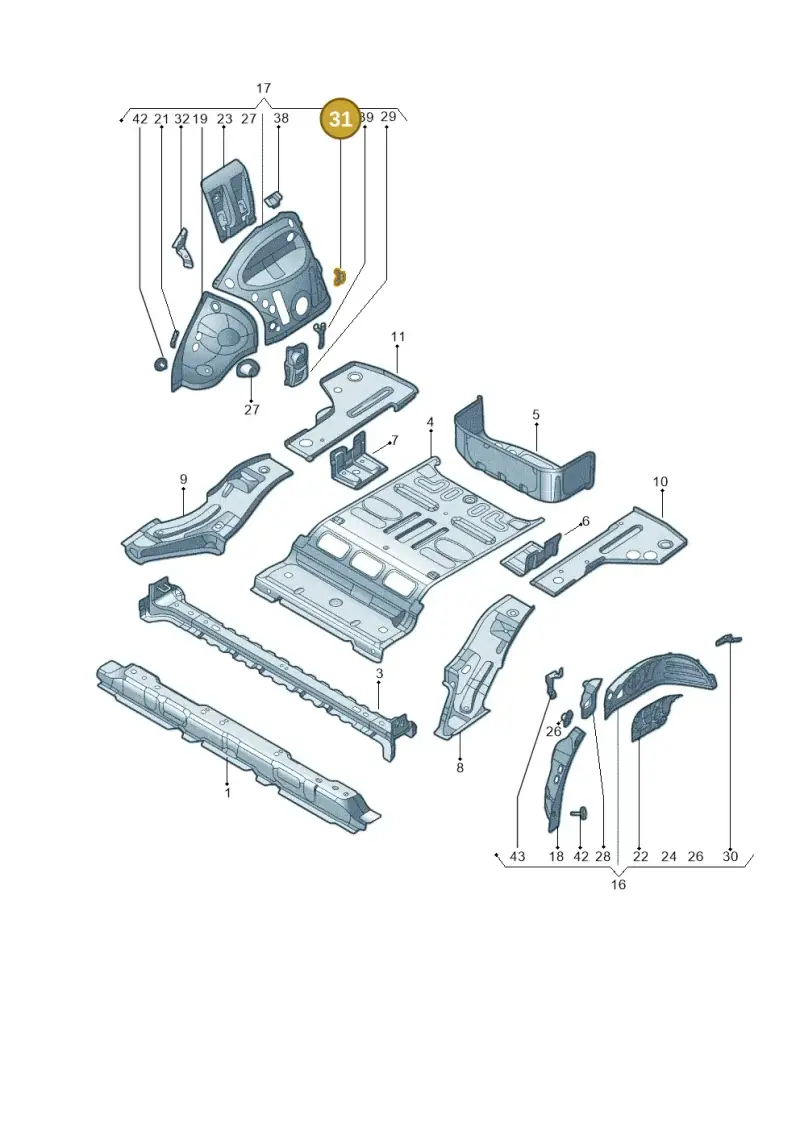 1EA813696 — Volkswagen ID.6 X (2021-) diagram 12d803015, position 31