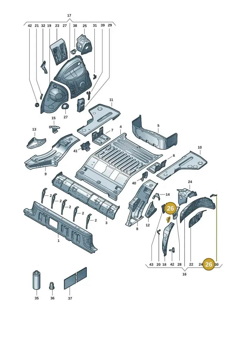 1EA813721 — Volkswagen ID.4 Pro (2020-2023) diagram 11a803015, position 26