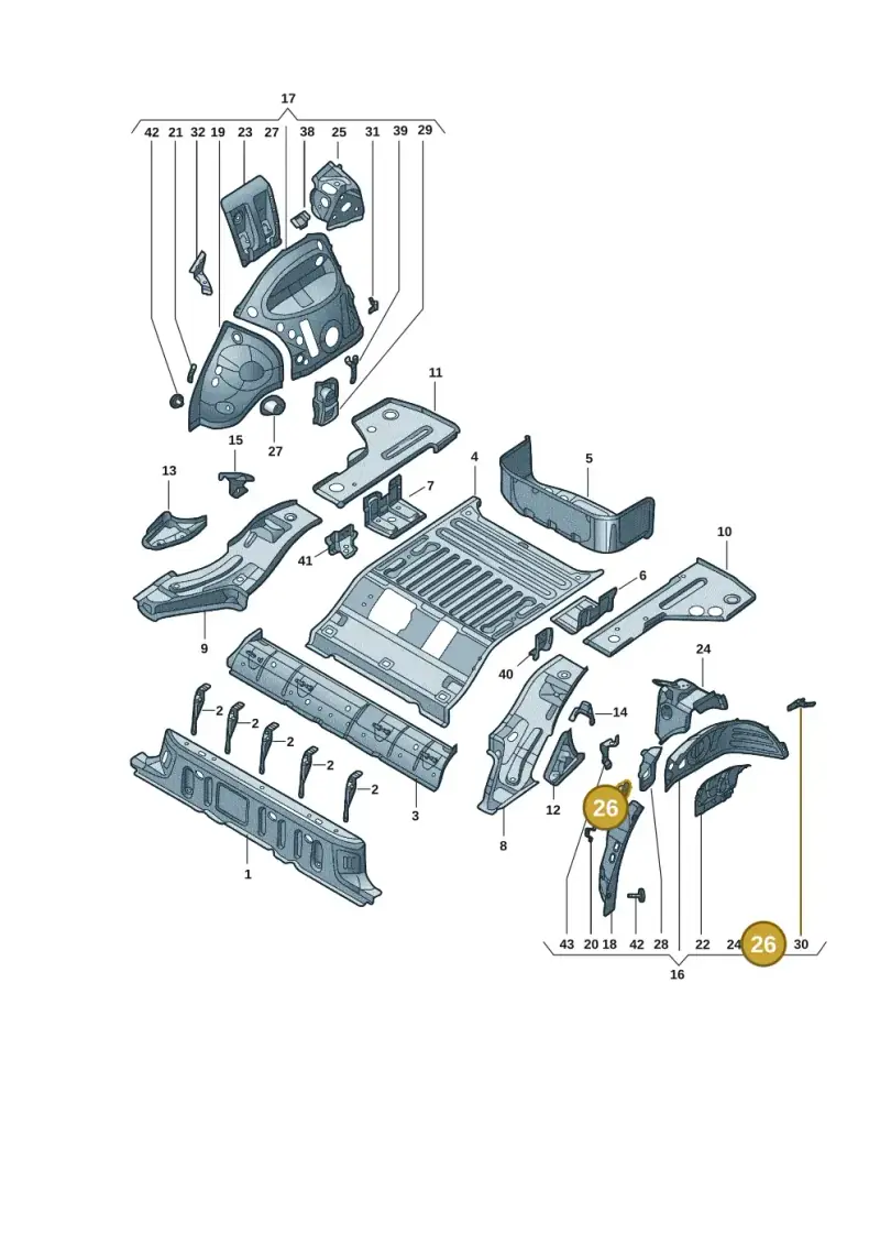 1EA813721 — Volkswagen ID.4 X (2020-) diagram 11d803015, position 26
