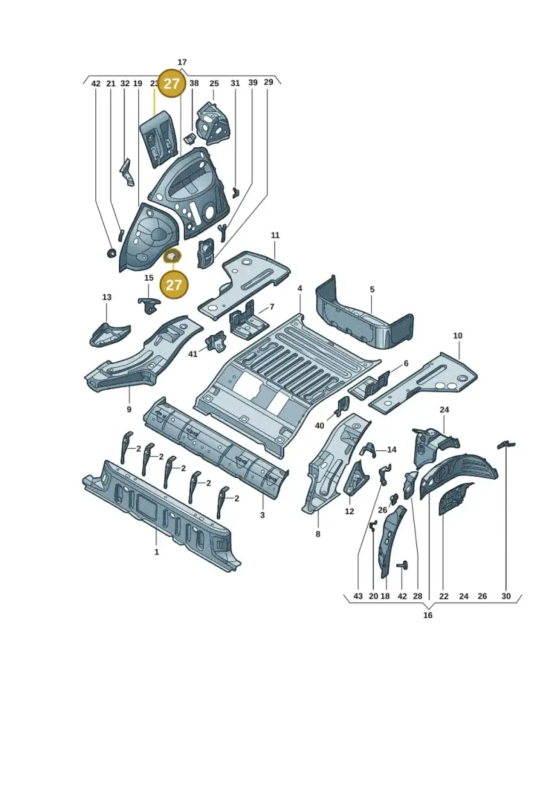 1EA813722 — Volkswagen ID.4 X (2020-) diagram 11d803015, position 27