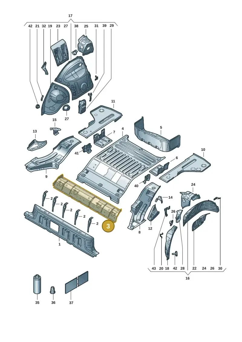 1EA814151A — Volkswagen ID.4 Pro (2020-2023) diagram 11a803015, position 3