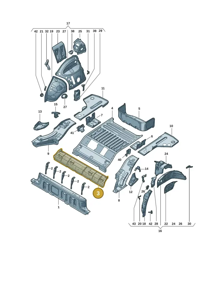 1EA814151A — Volkswagen ID.4 X (2020-) diagram 11d803015, position 3