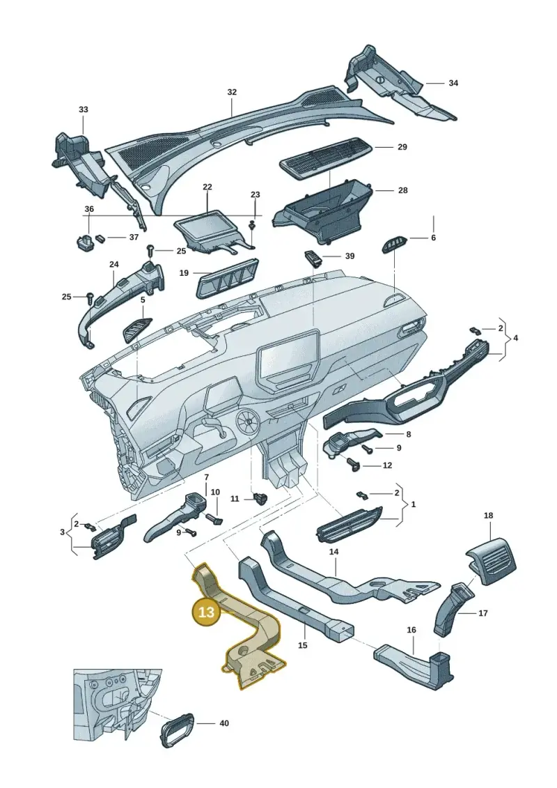 1EA819801 — Volkswagen ID.4 X (2020-) diagram 11d819300, position 13