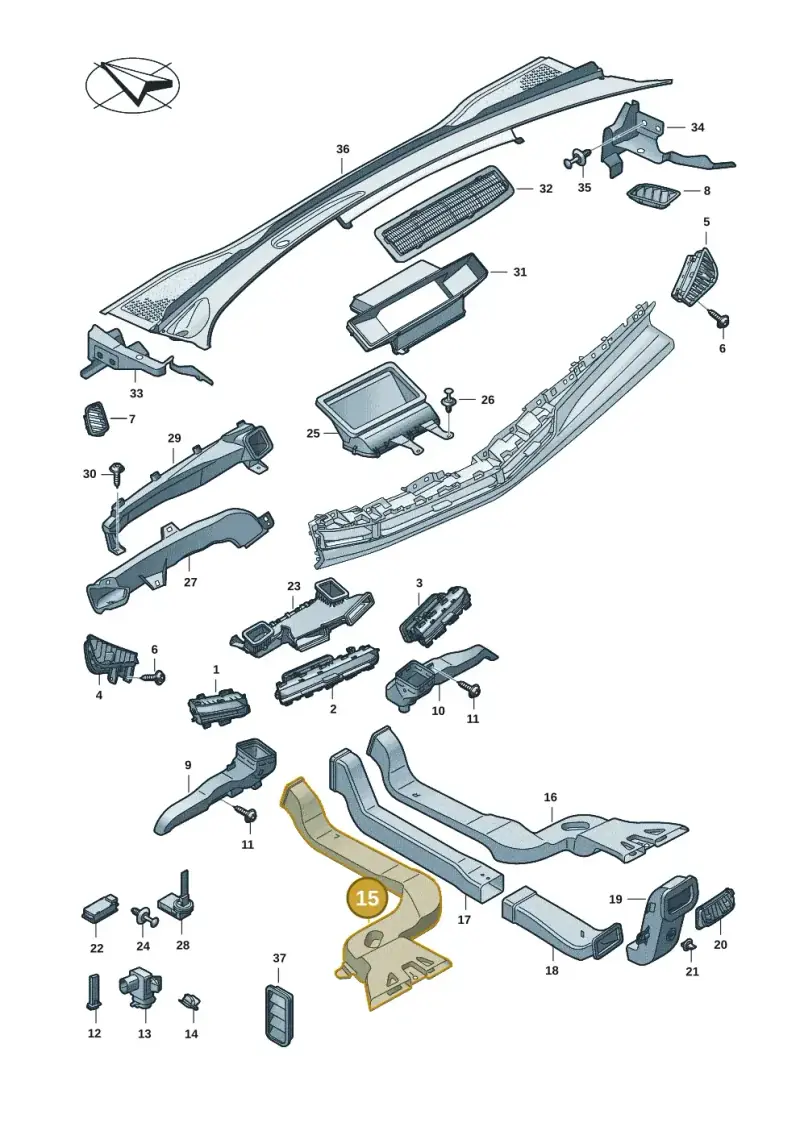 1EA819801 — Volkswagen ID.UNYX (2024-) diagram 11h819300, position 15