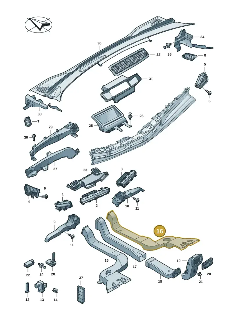1EA819802 — Volkswagen ID.UNYX (2024-) diagram 11h819300, position 16