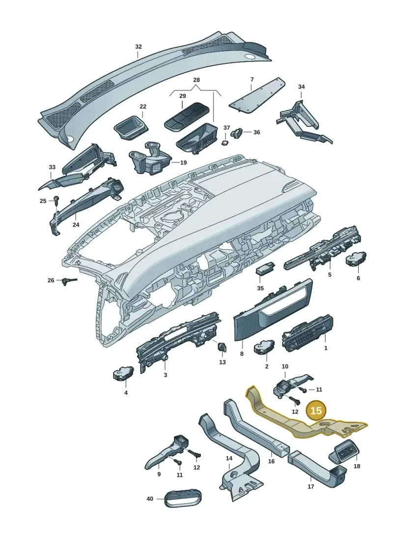 1EA819802 — Volkswagen ID.7 Limousine Pro (2023-) diagram 14b819300, position 15