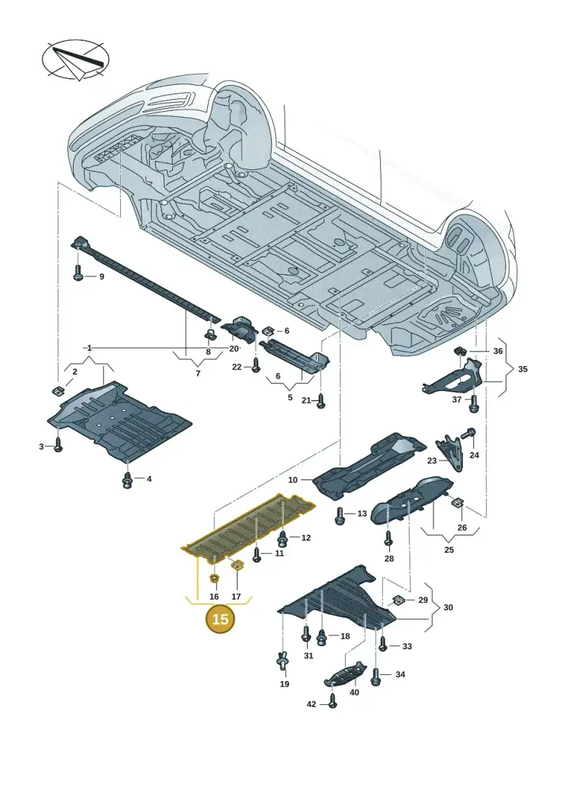 1EA825101E — Volkswagen ID.4 Pro (2020-2023) diagram 11a825000, position 15